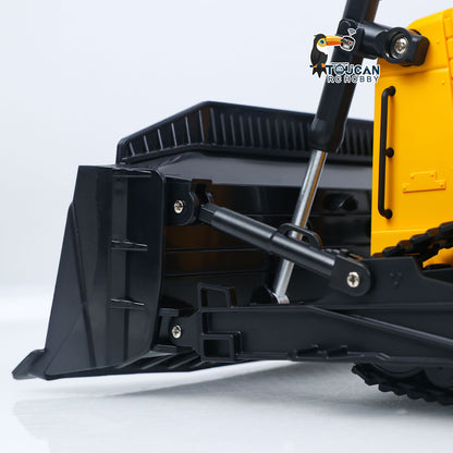 TOUCAN RC HOBBY HUINA 1/16 Electric Remote Control Bulldozer 1554 RC Dozer Finished Model Metal Ripper Light Effect Battery Ready to Run