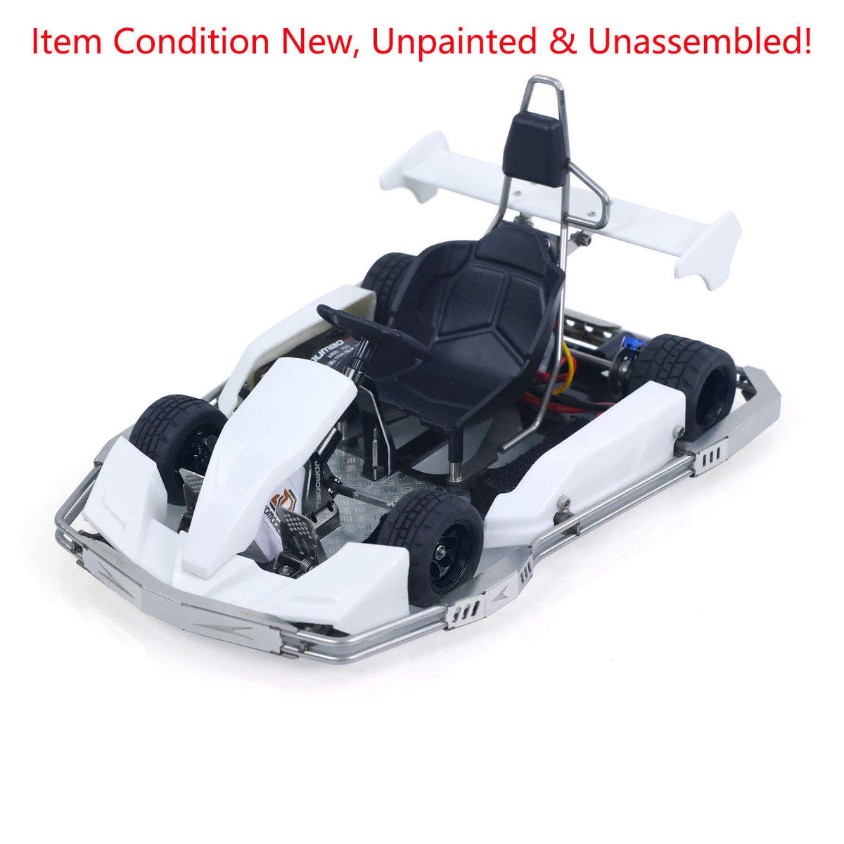 JD Model Plastic 1/10 Remote Control Racing Car 298A KIT 4*2 RC Go Kart Model Servo Radio Gifts for Adults No Light Sound System