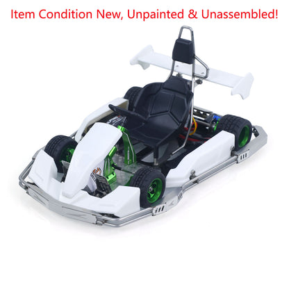 JD Model Plastic 1/10 Remote Control Racing Car 298A KIT 4*2 RC Go Kart Model Servo Radio Gifts for Adults No Light Sound System
