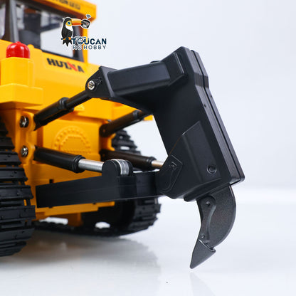 TOUCAN RC HOBBY HUINA 1/16 Electric Remote Control Bulldozer 1554 RC Dozer Finished Model Metal Ripper Light Effect Battery Ready to Run