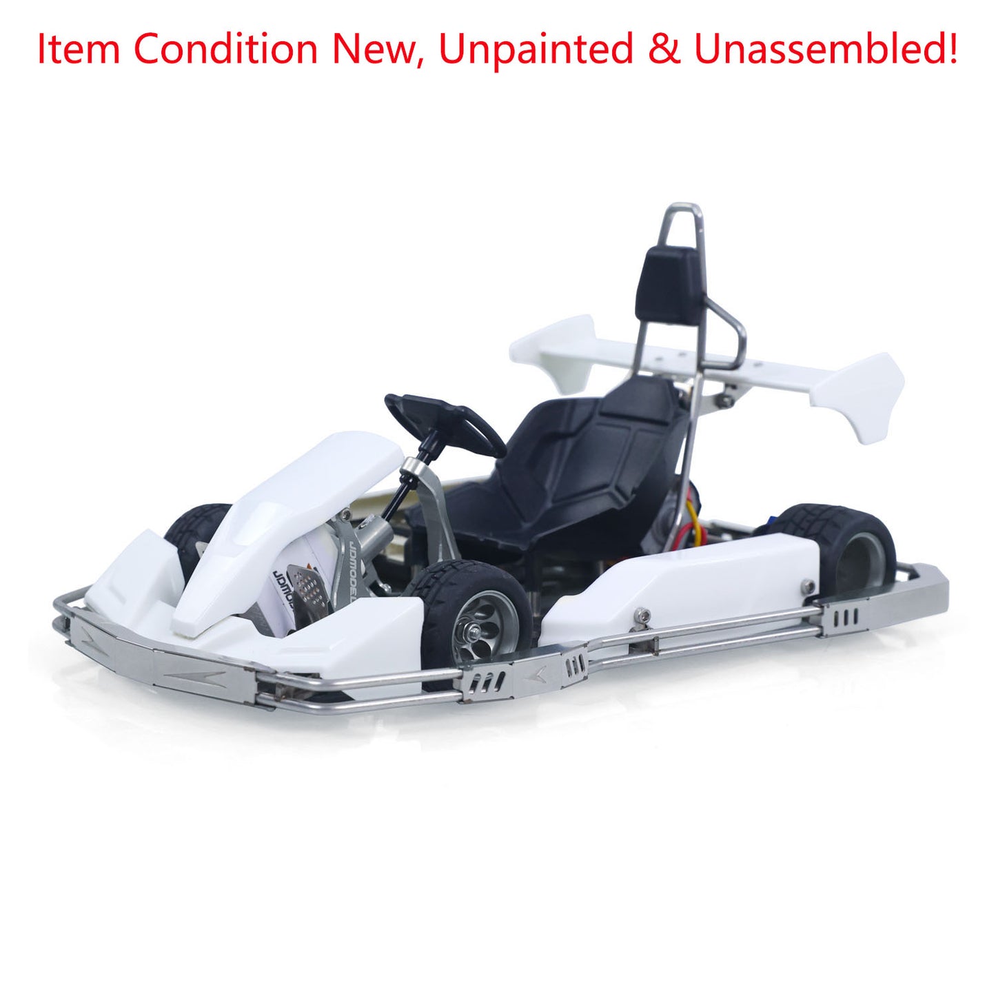 JD Model Plastic 1/10 Remote Control Racing Car 298A KIT 4*2 RC Go Kart Model Servo Radio Gifts for Adults No Light Sound System
