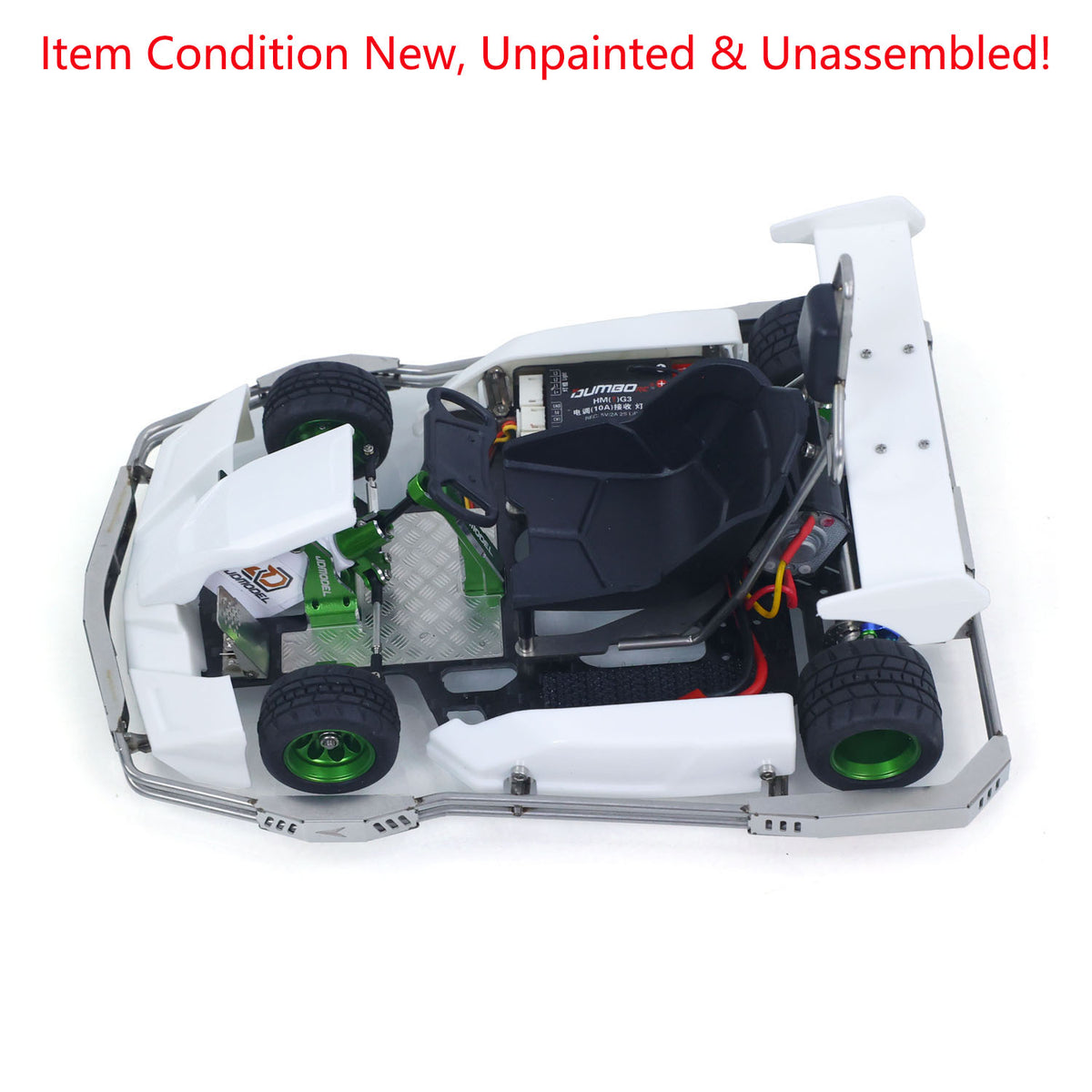 JD Model Plastic 1/10 Remote Control Racing Car 298A KIT 4*2 RC Go Kart Model Servo Radio Gifts for Adults No Light Sound System
