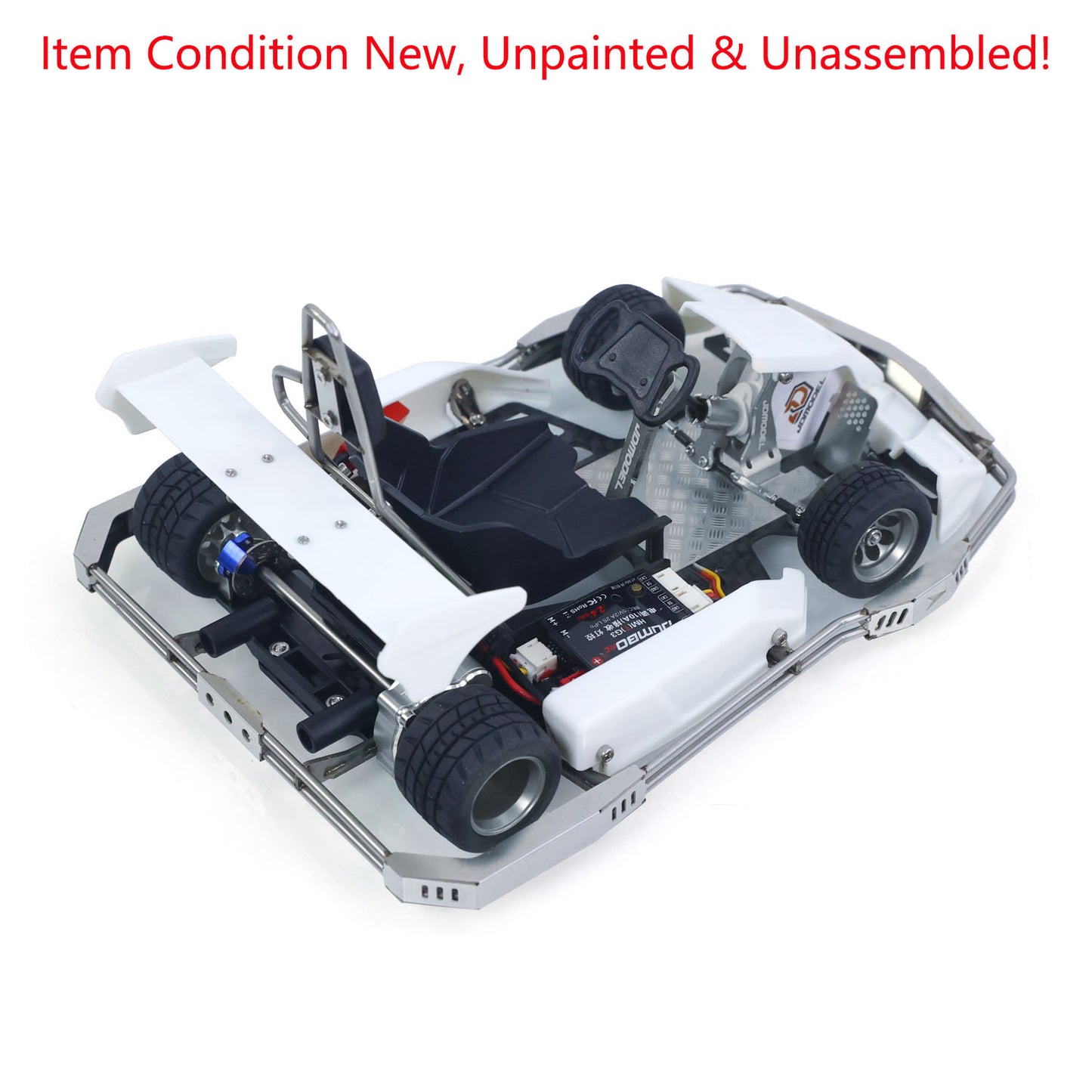 JD Model Plastic 1/10 Remote Control Racing Car 298A KIT 4*2 RC Go Kart Model Servo Radio Gifts for Adults No Light Sound System