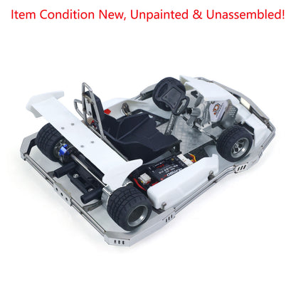 JD Model Plastic 1/10 Remote Control Racing Car 298A KIT 4*2 RC Go Kart Model Servo Radio Gifts for Adults No Light Sound System