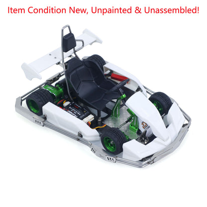 JD Model Plastic 1/10 Remote Control Racing Car 298A KIT 4*2 RC Go Kart Model Servo Radio Gifts for Adults No Light Sound System