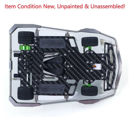 JD Model Plastic 1/10 Remote Control Racing Car 298A KIT 4*2 RC Go Kart Model Servo Radio Gifts for Adults No Light Sound System