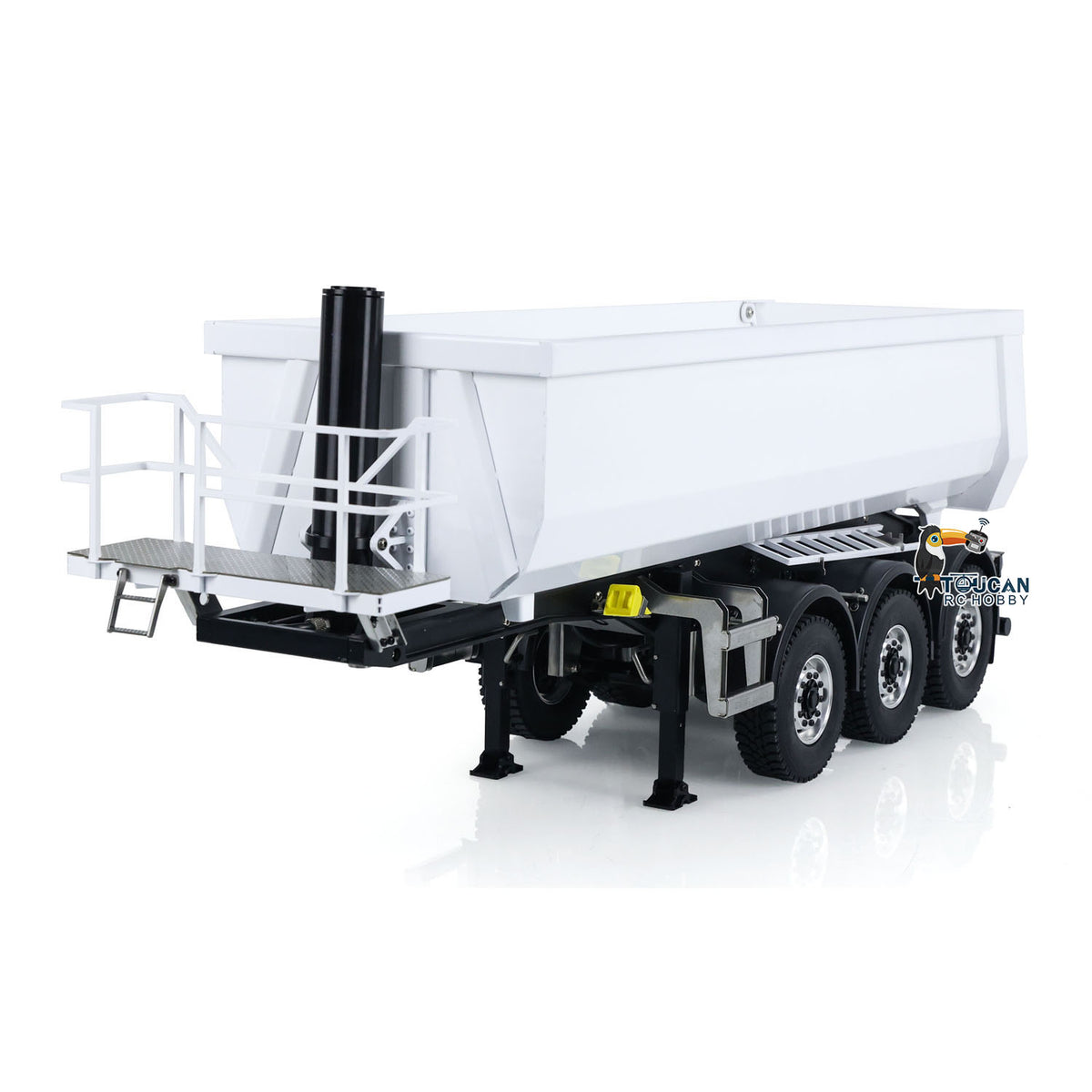 MD-3Axles 1/14 Metal Hydraulic Dump Trailer 3-Axle Unpainted PNP No Radio Battery Charger