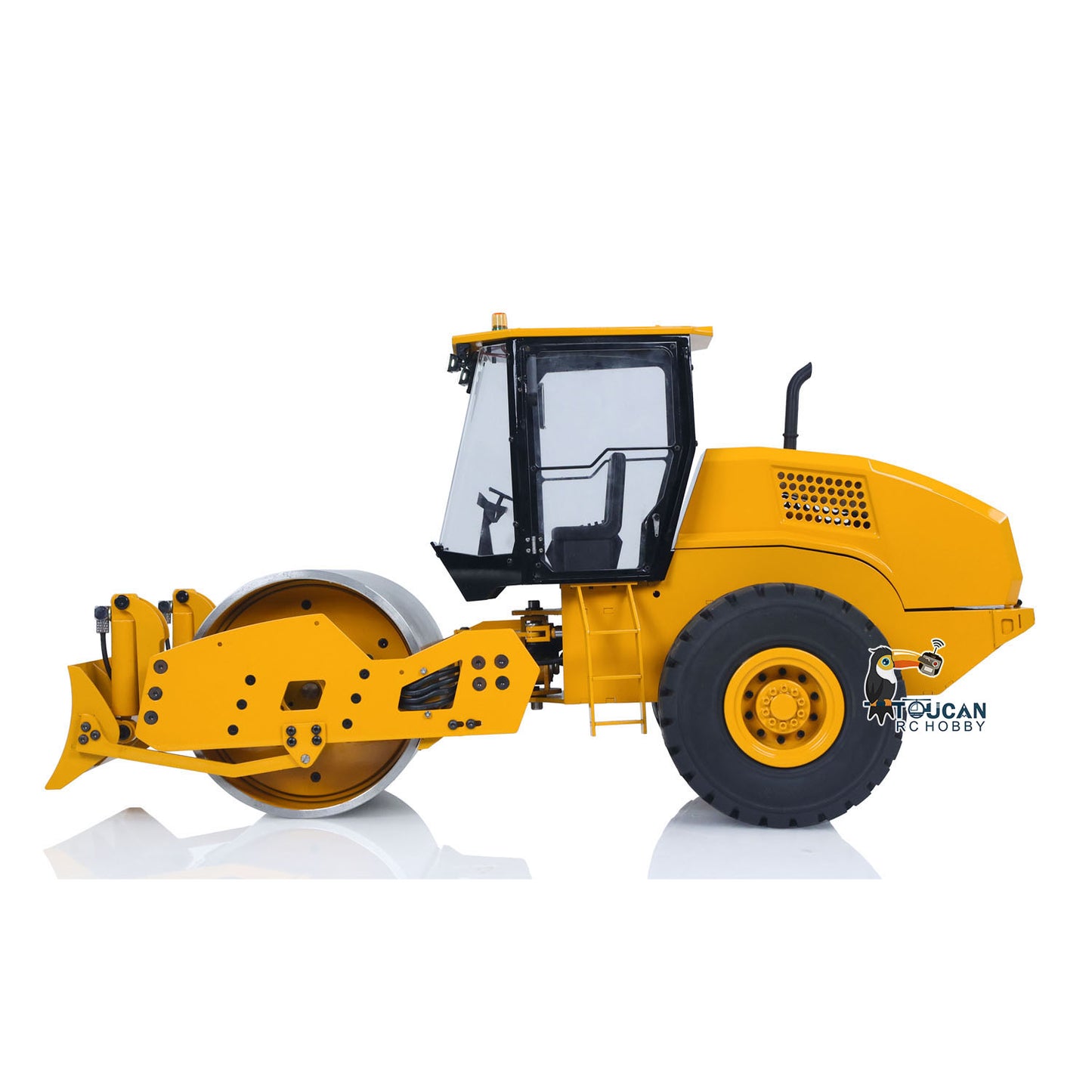 Toucanhobby CS11 1/12 Metal RC Hydraulic Road Roller 2 Way Valve FlySky ST8 Remote Controller Construction Model for Hobbyists