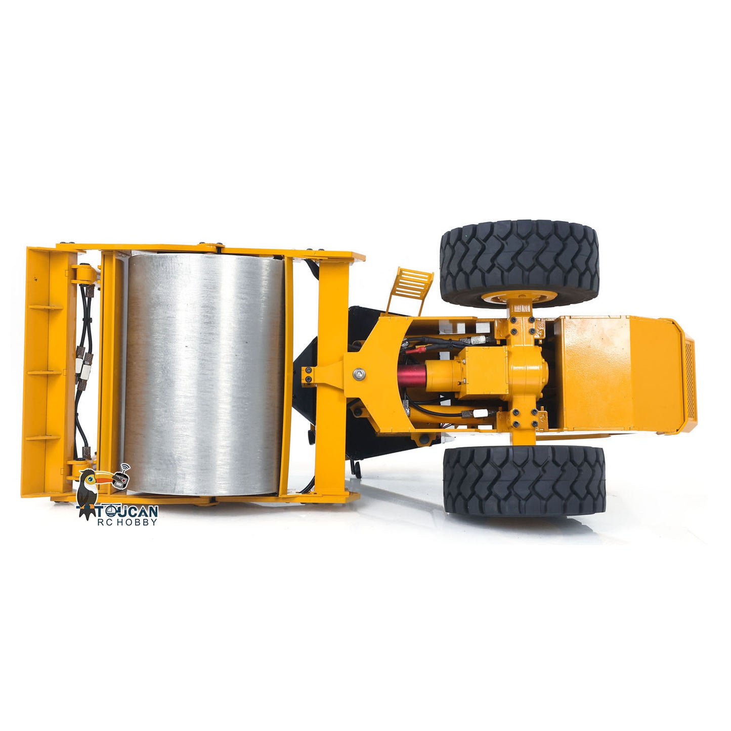Toucanhobby CS11 1/12 Metal RC Hydraulic Road Roller 2 Way Valve FlySky ST8 Remote Controller Construction Model for Hobbyists