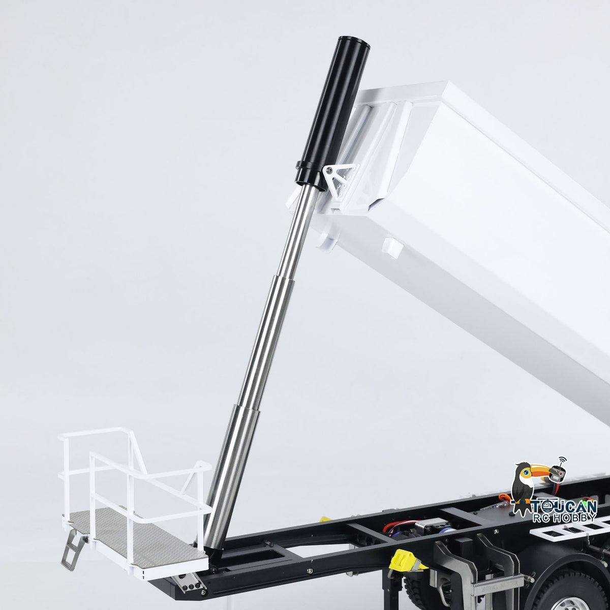1/14 MD-3Axles Full Metal RC Hydraulic Tipper Trailer w/Hydraulic Cylinder Manual Legs No Sound Light