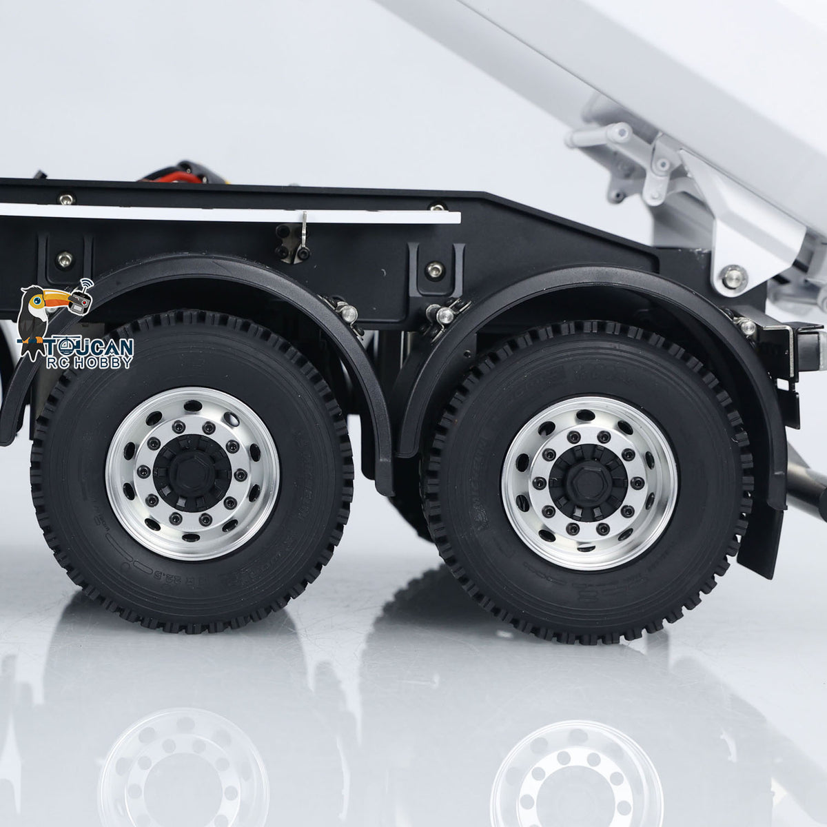 1/14 MD-3Axles Full Metal RC Hydraulic Tipper Trailer w/Hydraulic Cylinder Manual Legs No Sound Light
