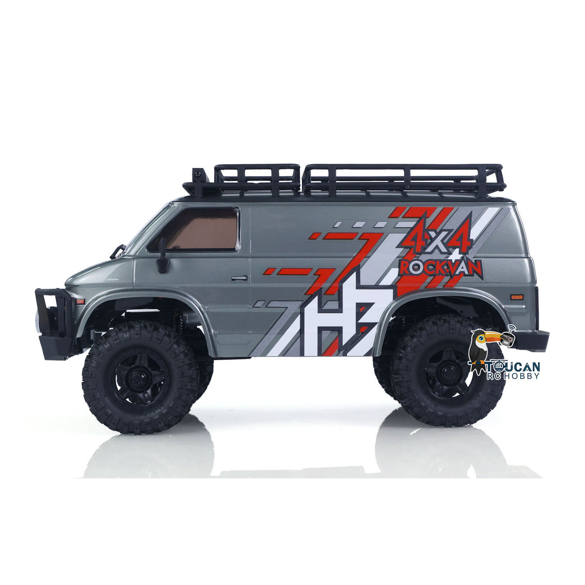 4WD Hobby Plus 1/18 RC Rock Crawler CR18P 1810503 2-Gang Elektro Funkgesteuertes Geländefahrzeug Portalachse FlySky Radio