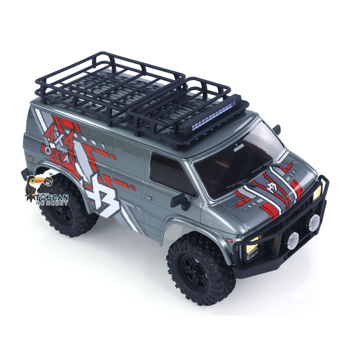 4WD Hobby Plus 1/18 RC Rock Crawler CR18P 1810503 2-Gang Elektro Funkgesteuertes Geländefahrzeug Portalachse FlySky Radio