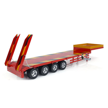 Metall-Sattelauflieger 4-Achs-Anhänger für 1/14 RC-Sattelzugmaschine Fernbedienung Auto Hobby Modell DIY Spielzeug Zubehör montiert lackiert