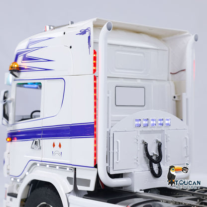 1/14 RC Sattelzugmaschine 4x4 RTR Transportfahrzeug Metallchassis R730 Smoke 3-Gang Zusammengebauter LKW