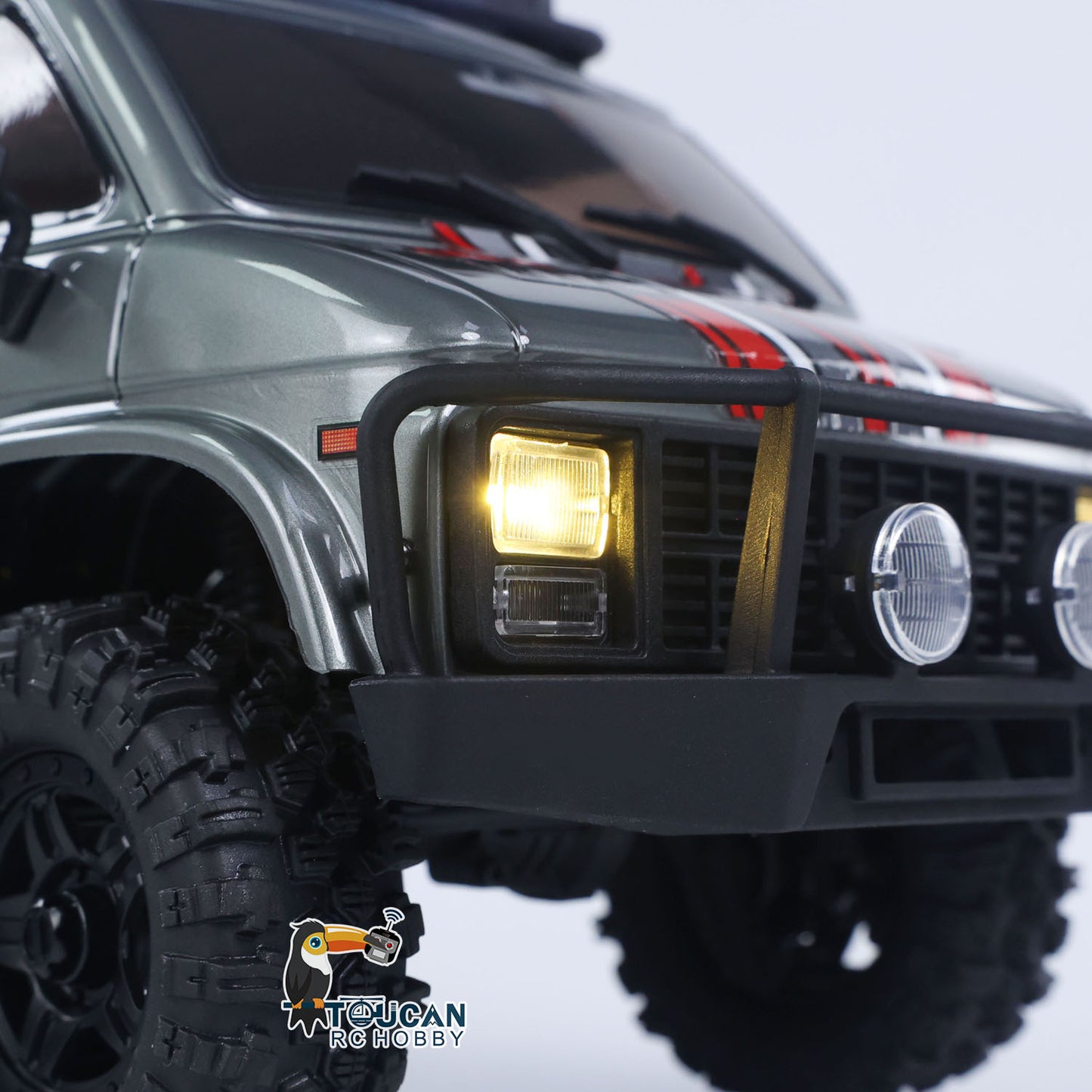 4WD Hobby Plus 1/18 RC Rock Crawler CR18P 1810503 2-Gang Elektro Funkgesteuertes Geländefahrzeug Portalachse FlySky Radio