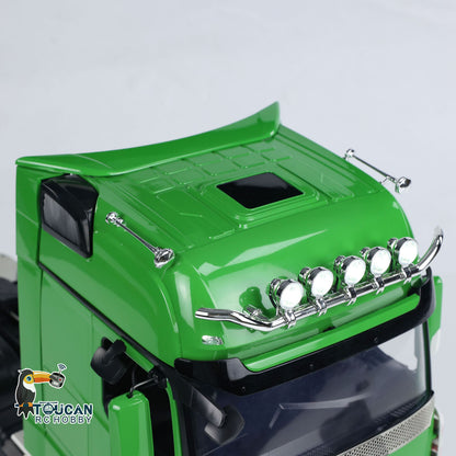 1/14 3-Achsen RC Sattelzugmaschine TOUCAN Lackiert Zusammengebaut 6x4 3363 Ferngesteuerter LKW RTR Modell ST8 Funkbatterie
