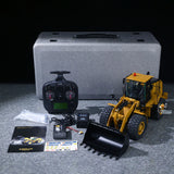 K966 KABOLITE 2.4G Remote Control 1/16 Hydraulic RC Loader Electric Car Model 7500mAh Battery Radio Construction Vehicle