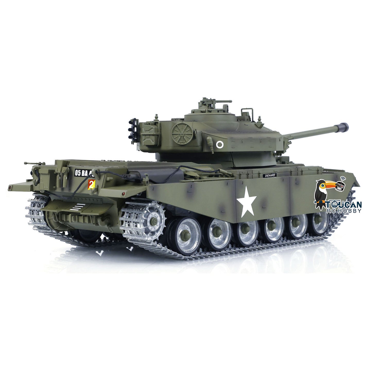 Tongde 1:16 RC Panzer Britischer Centurion MK5 BB und Infrarot-Kampfpanzer Metallketten Räder RTR-Modell Laufrückstoß