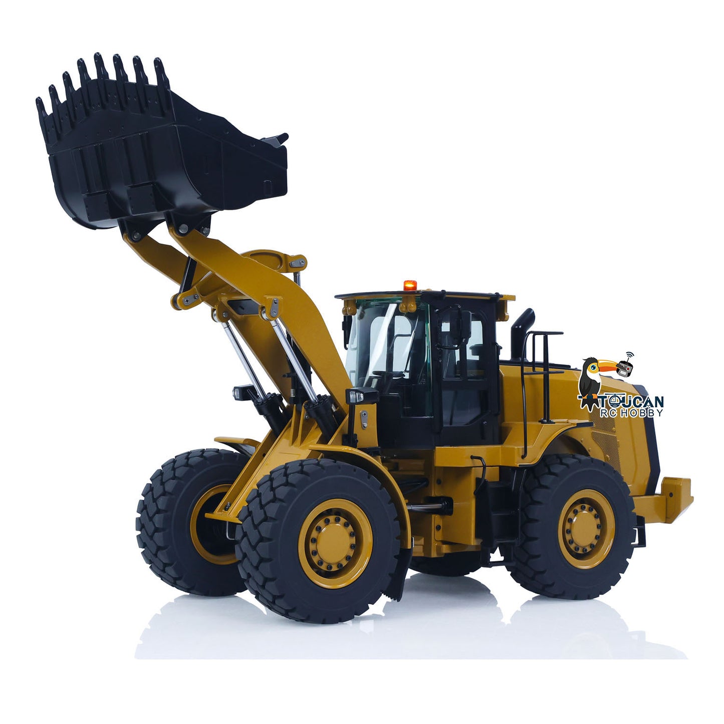 Fast Free Shipping HUINA K966 KABOLITE 2.4G 1/16 Hydraulic RC Loader Car Construction Vehicle Model 7500mAh Battery Charger Light Sound System