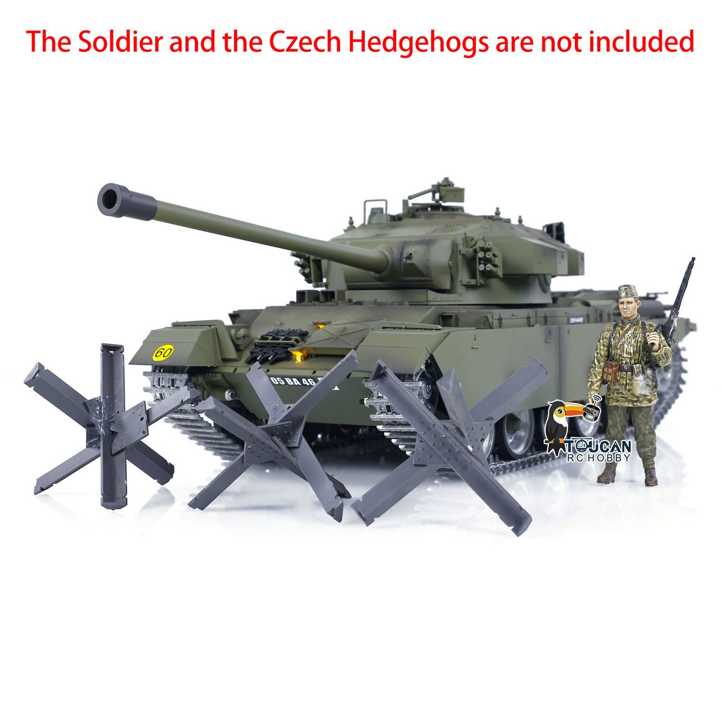 Tongde 1:16 RC Panzer Britischer Centurion MK5 BB und Infrarot-Kampfpanzer Metallketten Räder RTR-Modell Laufrückstoß