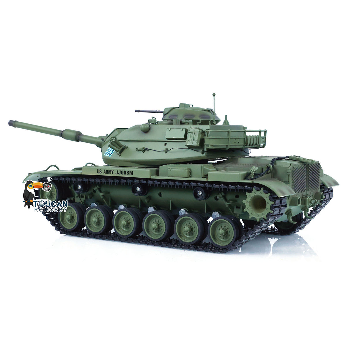 TD Model 1/16 RC Panzer M60A3 USA Fernbedienung Infrarot und BB Kampfpanzerwagenmodell Lackiert Zusammengebaut Sound Rauch Elektrischer Panzerlauf Rückstoß