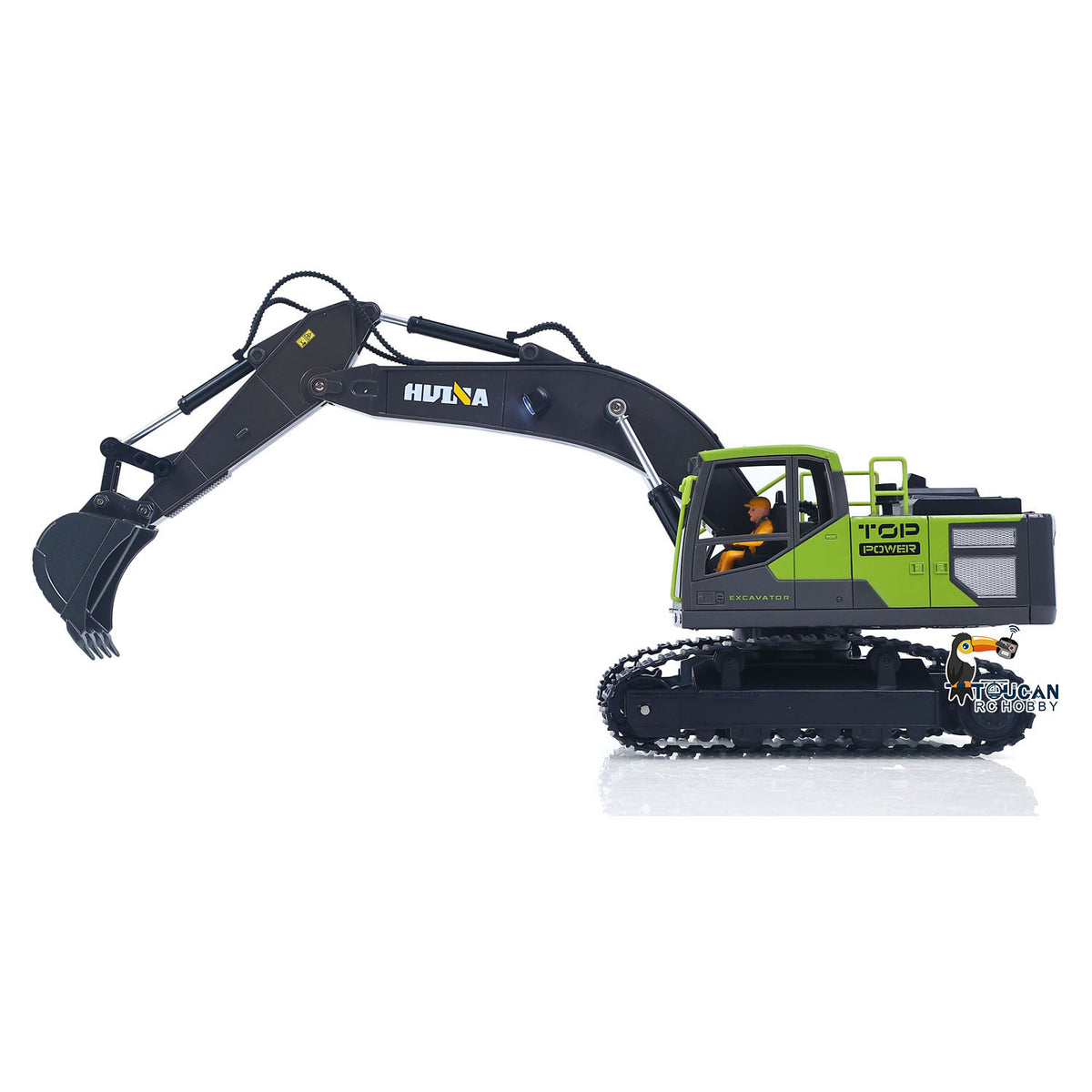 HUINA 1/18 Electric RC Excavator 1661 Remote Control Digger Finished RTR  Model Battery Light Effects Metal Bucket No Sound