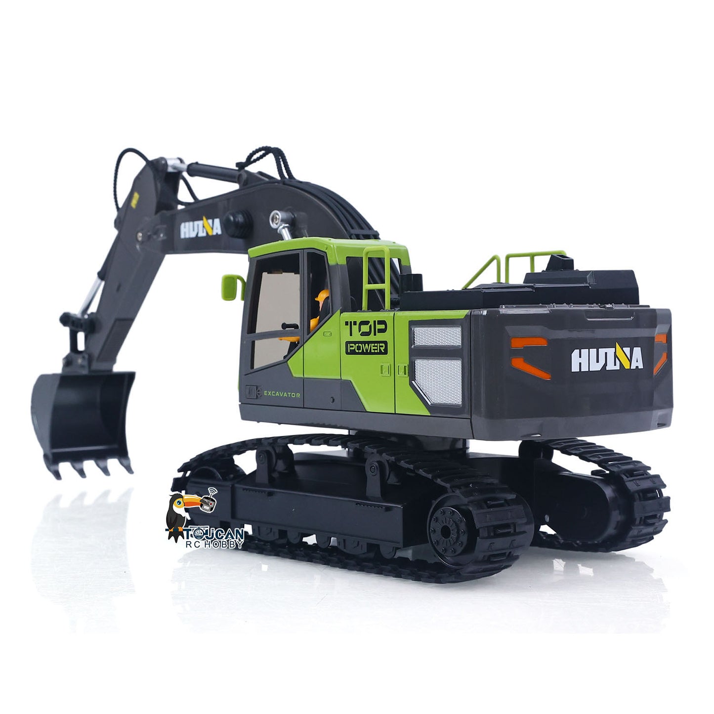 HUINA 1/18 Electric RC Excavator 1661 Remote Control Digger Finished RTR  Model Battery Light Effects Metal Bucket No Sound