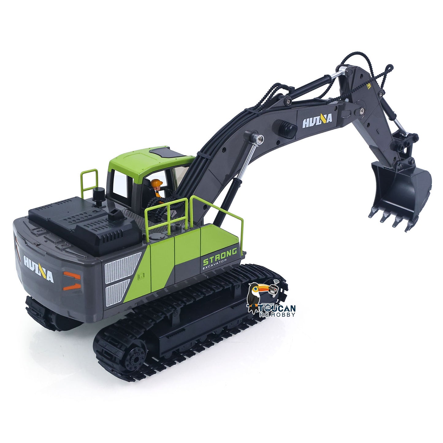 HUINA 1/18 Electric RC Excavator 1661 Remote Control Digger Finished RTR  Model Battery Light Effects Metal Bucket No Sound