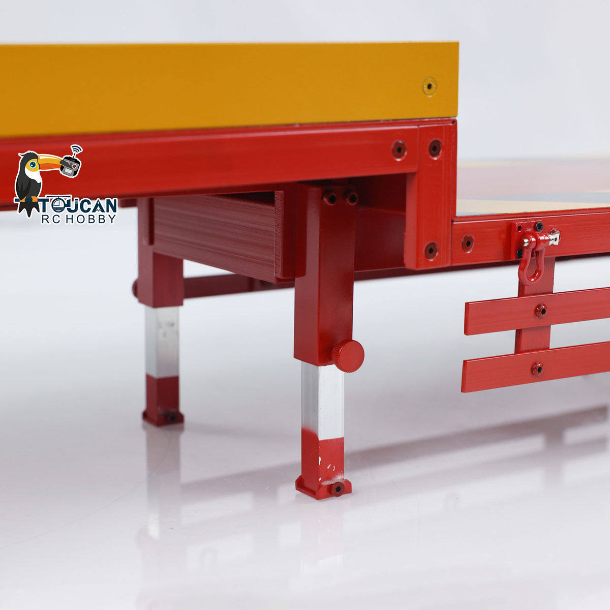 Metall-Sattelauflieger 4-Achs-Anhänger für 1/14 RC-Sattelzugmaschine Fernbedienung Auto Hobby Modell DIY Spielzeug Zubehör montiert lackiert