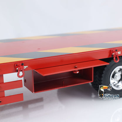 Metall-Sattelauflieger 4-Achs-Anhänger für 1/14 RC-Sattelzugmaschine Fernbedienung Auto Hobby Modell DIY Spielzeug Zubehör montiert lackiert