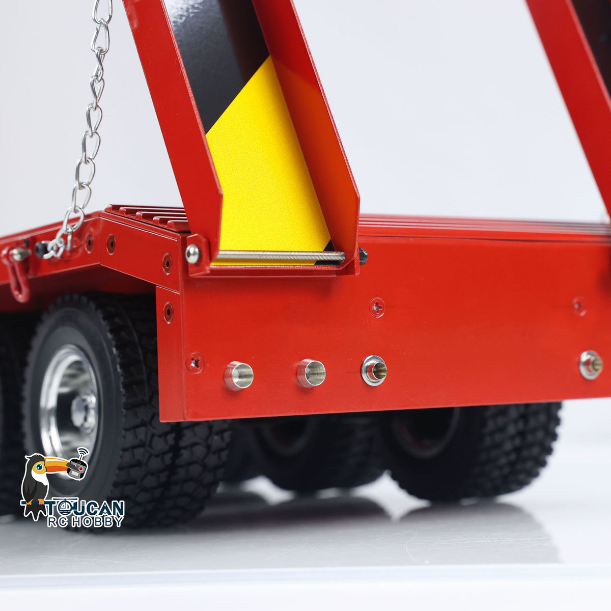 Metall-Sattelauflieger 4-Achs-Anhänger für 1/14 RC-Sattelzugmaschine Fernbedienung Auto Hobby Modell DIY Spielzeug Zubehör montiert lackiert