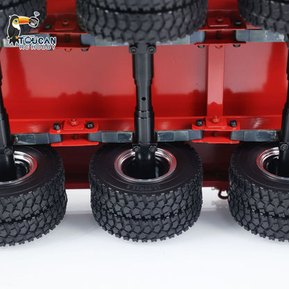 Metall-Sattelauflieger 4-Achs-Anhänger für 1/14 RC-Sattelzugmaschine Fernbedienung Auto Hobby Modell DIY Spielzeug Zubehör montiert lackiert