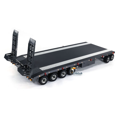 Metall 6 Achsen Vollanhänger für Baggerlader 1/10 1/8 1/7 RC Auto 1/14 1/12 Hydraulische Tracktor Trucks TOUCAN Lackiert