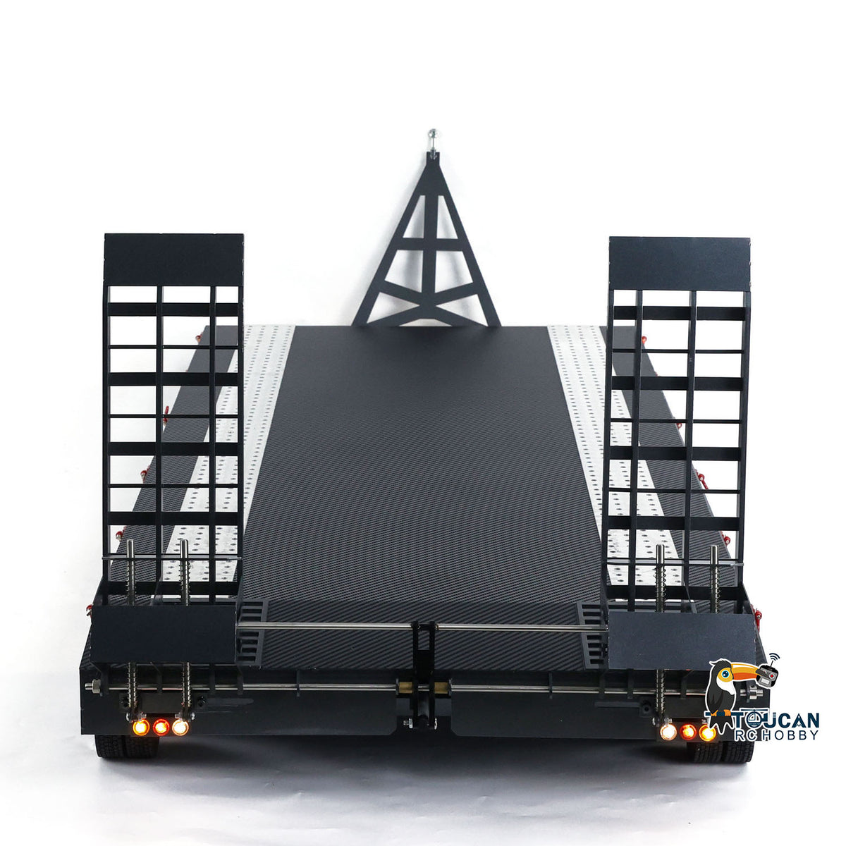 Metall 6 Achsen Vollanhänger für Baggerlader 1/10 1/8 1/7 RC Auto 1/14 1/12 Hydraulische Tracktor Trucks TOUCAN Lackiert