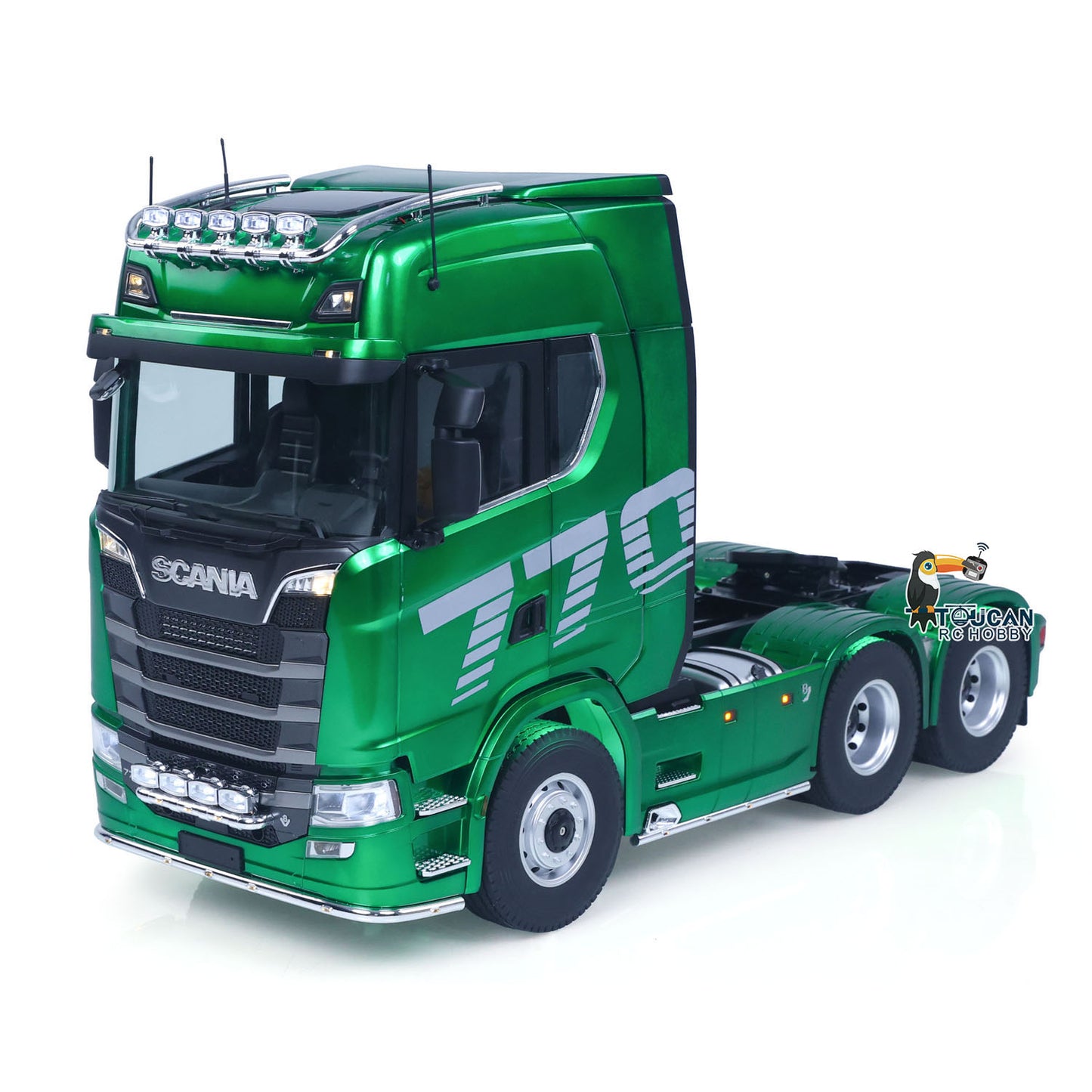 RTR TOUCAN 1/14 Romote Control Tractor Truck 770S 6*6 2Speed RC Lorry Car Smoke Unit Axle Locks Openable Door Lights Sounds