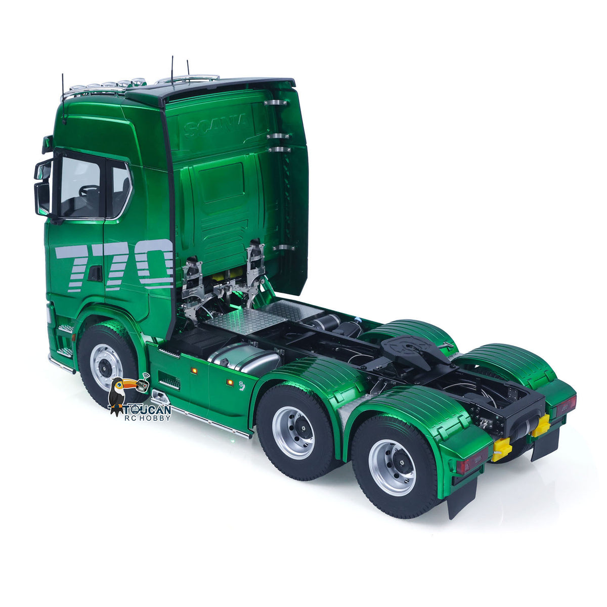 RTR TOUCAN 1/14 Romote Control Tractor Truck 770S 6*6 2Speed RC Lorry Car Smoke Unit Axle Locks Openable Door Lights Sounds