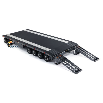 Metall 6 Achsen Vollanhänger für Baggerlader 1/10 1/8 1/7 RC Auto 1/14 1/12 Hydraulische Tracktor Trucks TOUCAN Lackiert