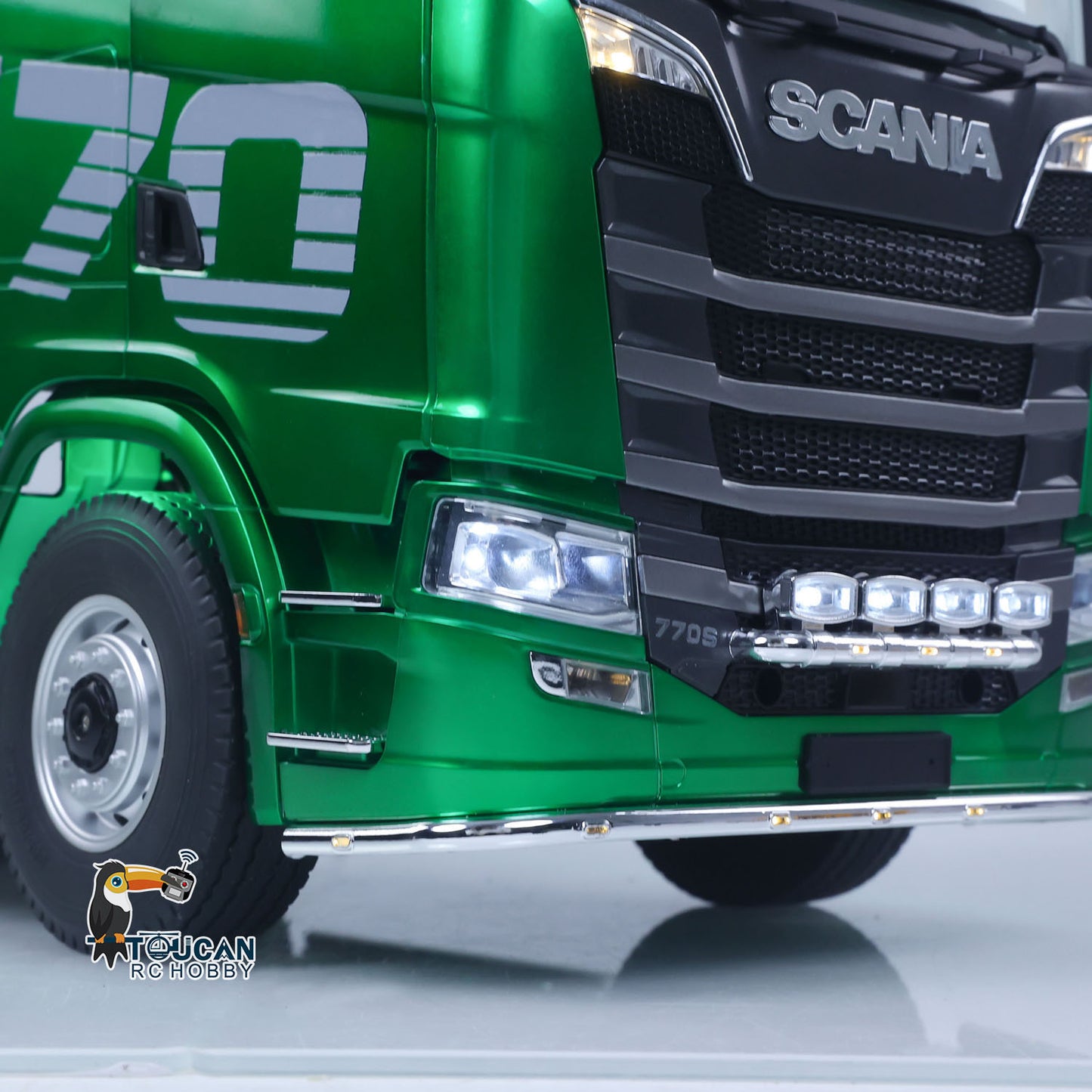 RTR TOUCAN 1/14 Romote Control Tractor Truck 770S 6*6 2Speed RC Lorry Car Smoke Unit Axle Locks Openable Door Lights Sounds