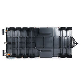 Metal 6 Axles Full Trailer for Excavator Loader 1/10 1/8 1/7 RC Car 1/14 1/12 Hydraulic Tracktor Trucks TOUCAN Painted