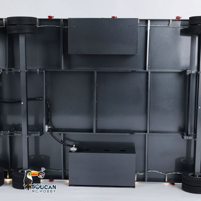 Metall 6 Achsen Vollanhänger für Baggerlader 1/10 1/8 1/7 RC Auto 1/14 1/12 Hydraulische Tracktor Trucks TOUCAN Lackiert