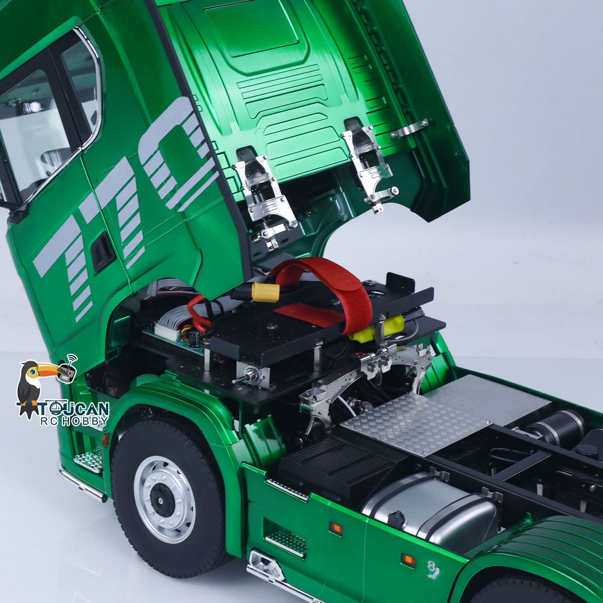 RTR TOUCAN 1/14 Romote Control Tractor Truck 770S 6*6 2Speed RC Lorry Car Smoke Unit Axle Locks Openable Door Lights Sounds