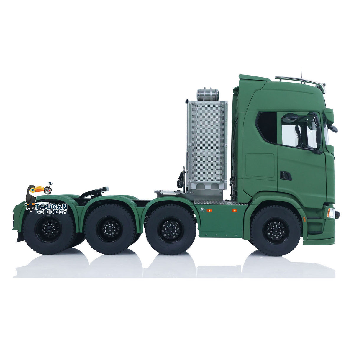 MD-SC-88 1/14 Scale Heavy Duty Metal 8x8 Tractor Truck Complete Set w/2-Speed Gearbox Cab Suspension & Device Rack