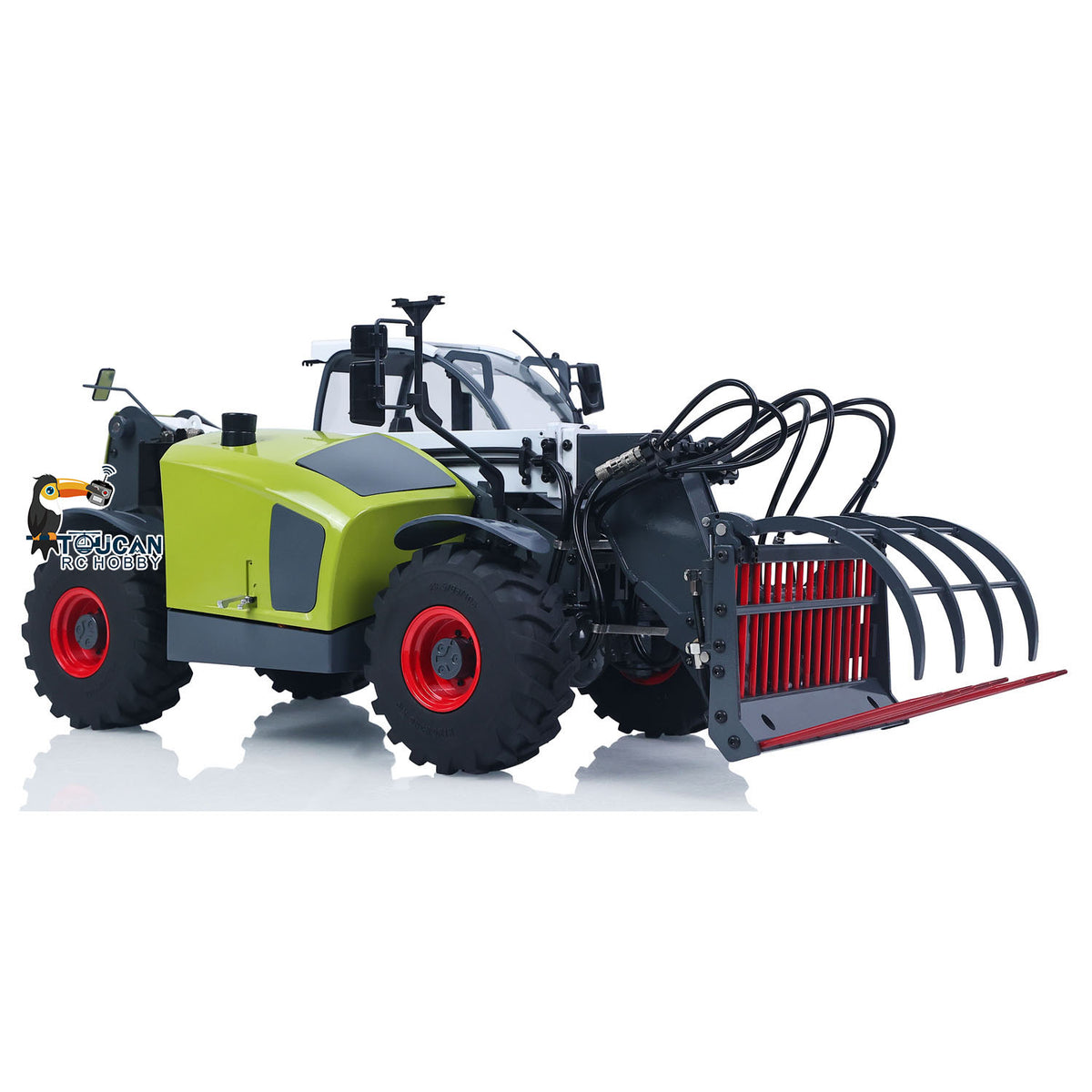 In Stock TOUCAN RC HOBBY JDM 128 Metal 1/14 RC Telescopic Hydraulic Forklift Multifunctional Model 4-Way Vavles Differential Lock 2Axles for Hobbyists