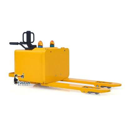 1/14 Electric Remote Control Reach Forklift Hobbywing ESC Servo Motor Ready to Run Warehouse RC Model Collection Warning Light