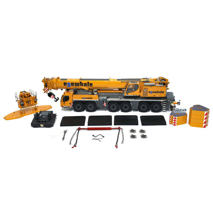 TOUCAN RC HOBBY Eyewhale D1350 1/14 Metal RC Hydraulic Mobile Crane Truck Heavy Machine FlySky PL18EV Remote Controller for Indoor Play