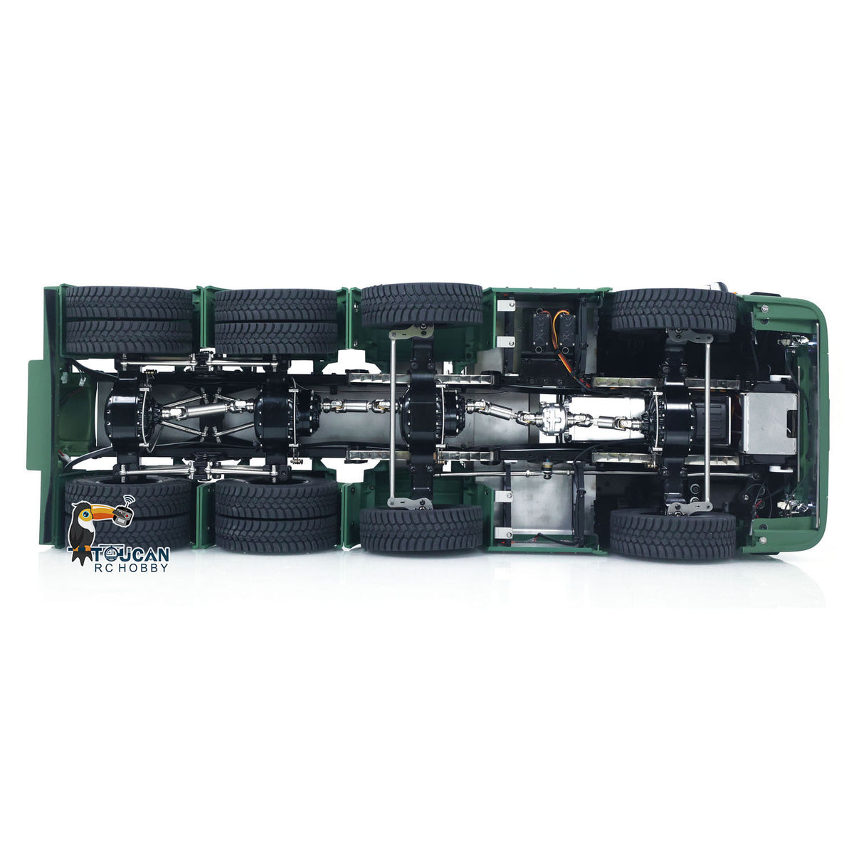 MD-SC-88 1/14 Scale Heavy Duty Metal 8x8 Tractor Truck Complete Set w/2-Speed Gearbox Cab Suspension & Device Rack