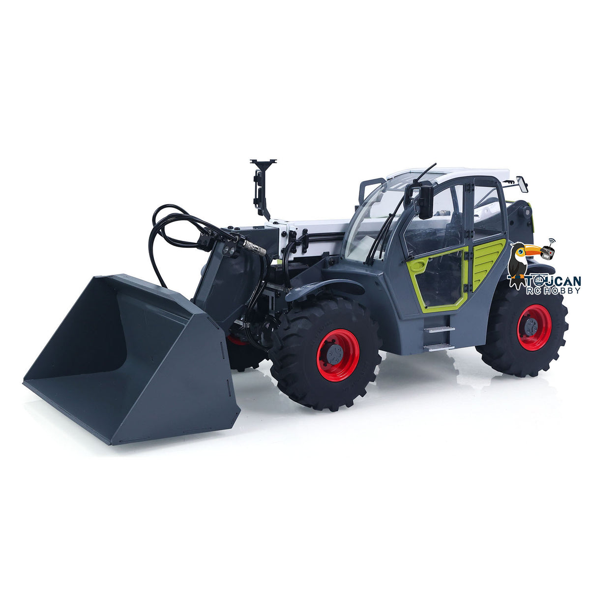 In Stock TOUCAN RC HOBBY JDM 128 Metal 1/14 RC Telescopic Hydraulic Forklift Multifunctional Model 4-Way Vavles Differential Lock 2Axles for Hobbyists