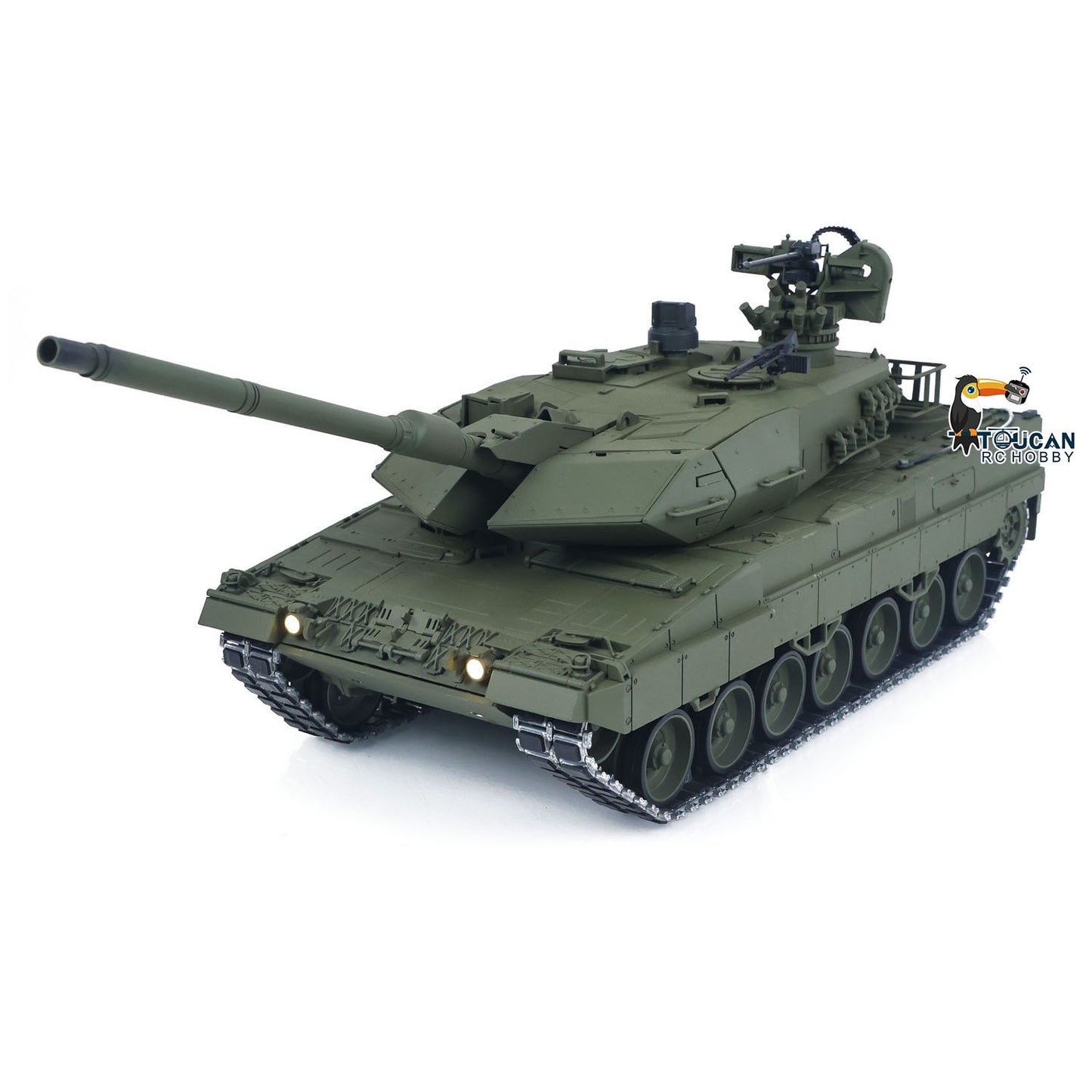 In Stock TOUCAN 1/16 Metal Remote Control Tank 3889 German Leopard A6 Turret 360 Rotation Barrel Recoil and Lifting System Elevation Smoke Unit