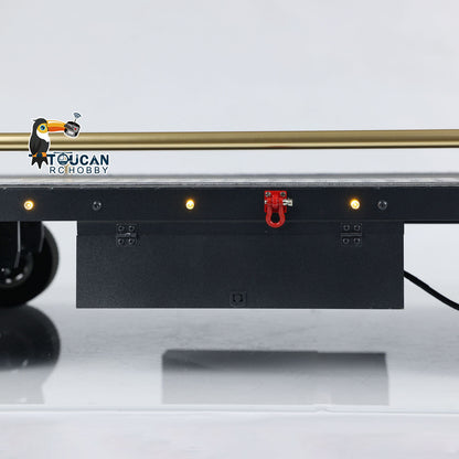 Metall 5 Achsen Vollanhänger für 1/10 1/8 RC Crawler 1/14 1/12 Hydraulisches LKW-Auto mit elektrischem Heckbrett Rücklichter Seitenlichter